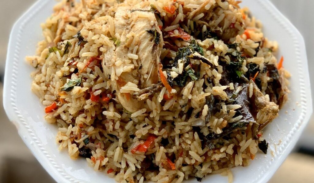 Making Concoction Rice With Stock Fish